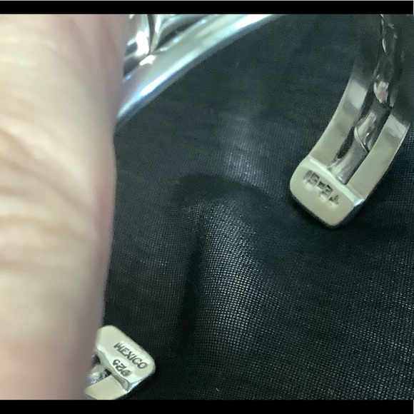 Vintage sterling silver Mexican cuff bracelet - Picture 12 of 12